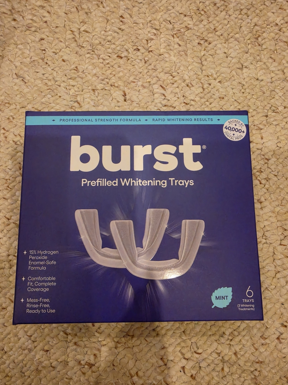 burst 6 Prefilled Whitening Trays - New